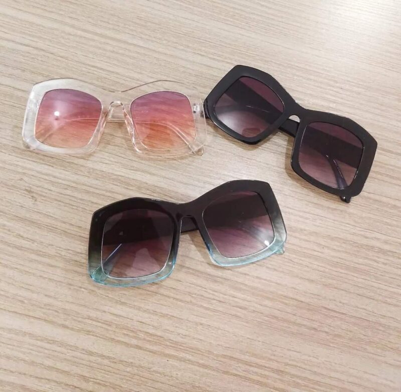 Sunglass with drawstring pouch